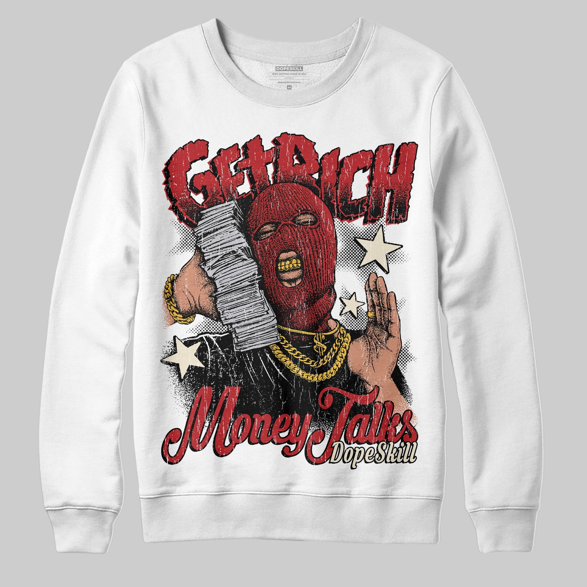 Black Toe Reimagined 1s superstreetwear Sweatshirt Get Rich Graphic