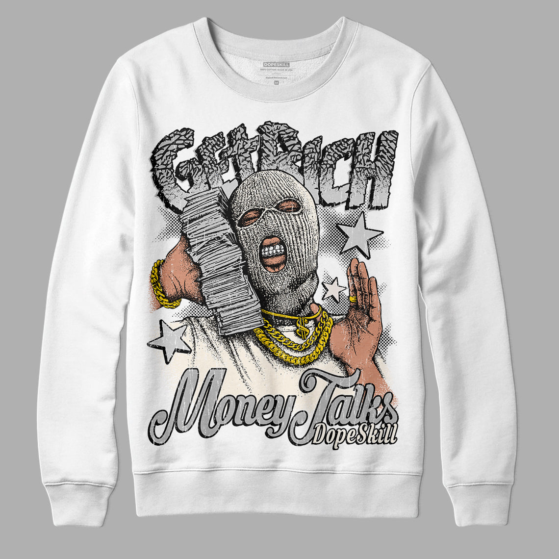 Off Noir 3s superstreetwear Sweatshirt Get Rich Graphic