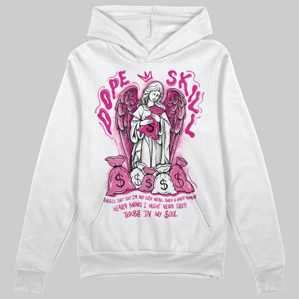 Rick RO Pink Leather Sneakers superstreetwear Hoodie Sweatshirt Angels Graphic