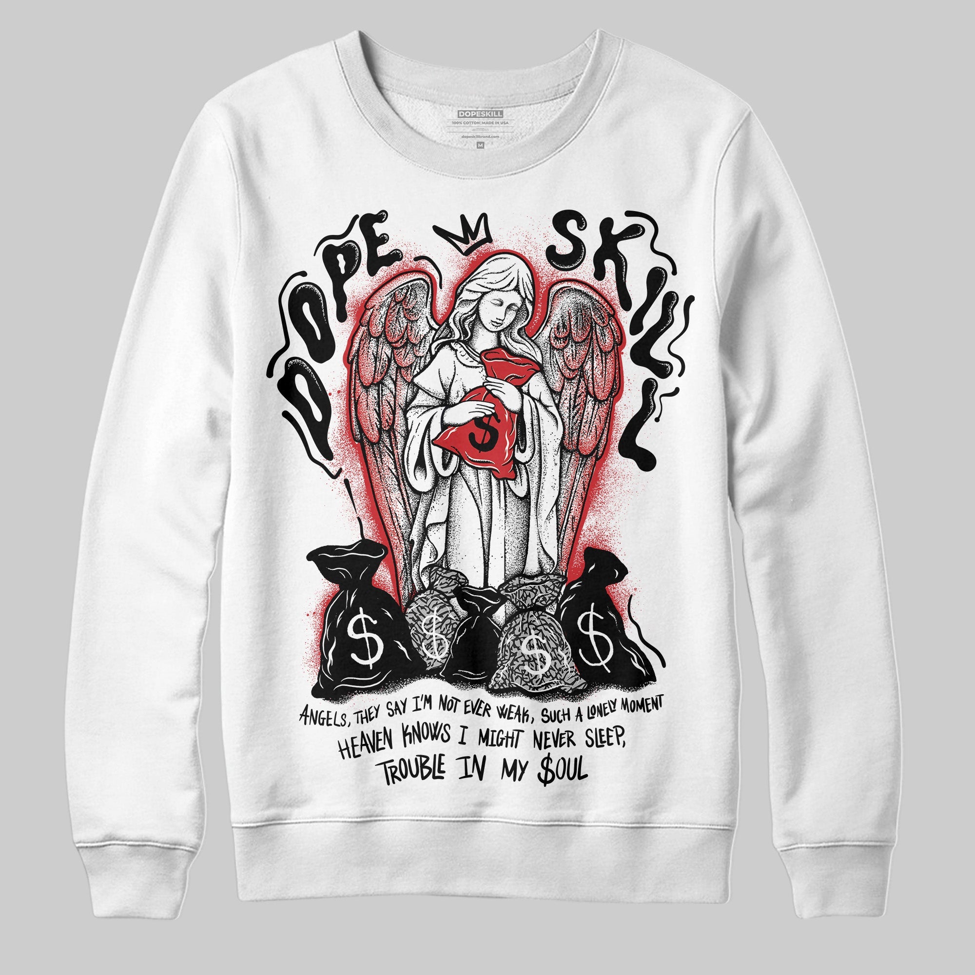 Black Cement 3s superstreetwear Sweatshirt Angels Graphic