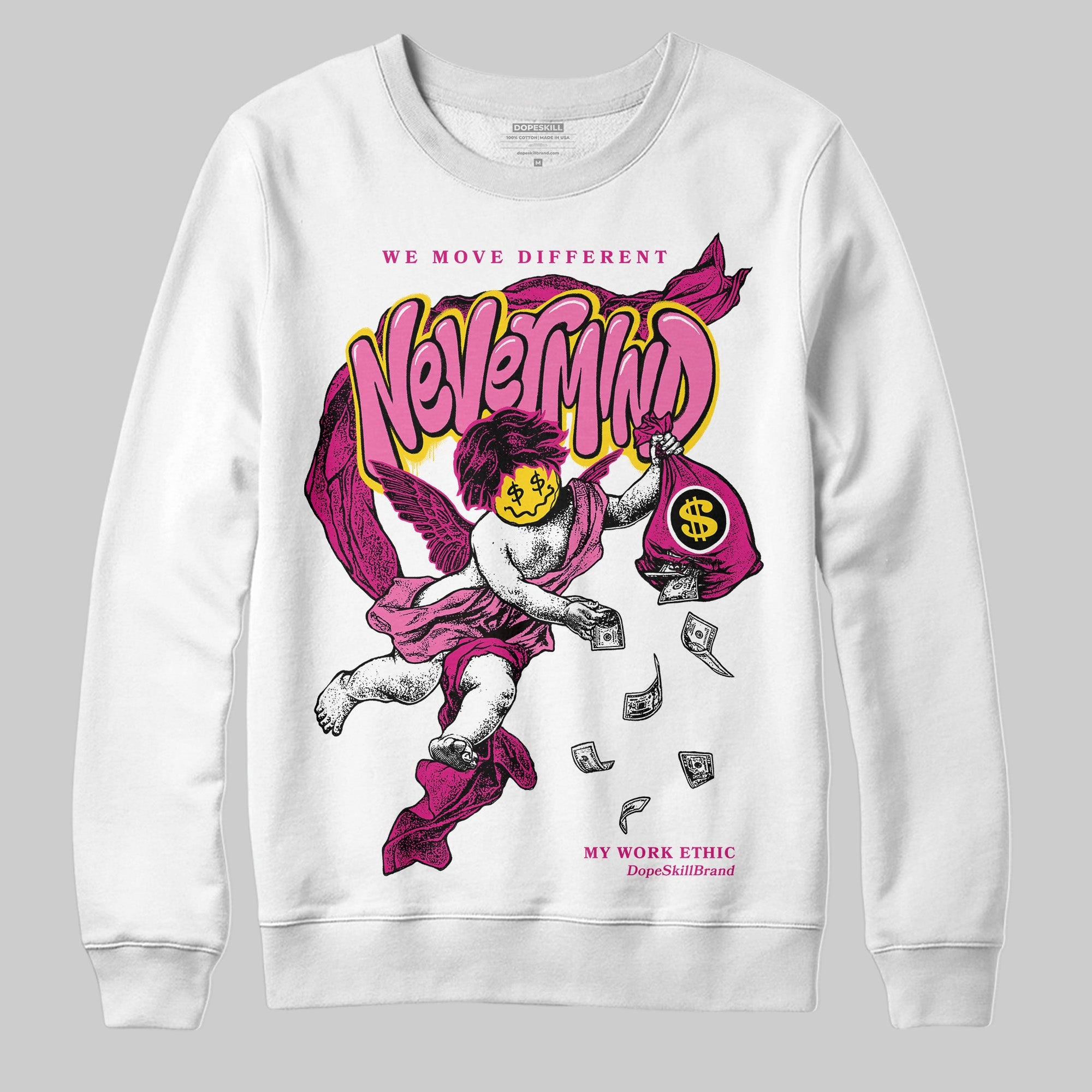 Rick RO Pink Leather Sneakers superstreetwear Sweatshirt Nevermind Graphic