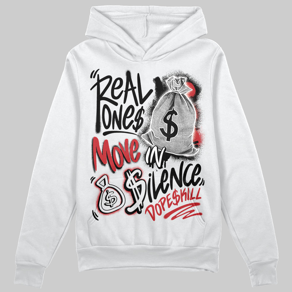 Bred Velvet 11s superstreetwear Hoodie Sweatshirt Real Ones Move In Silence Graphic