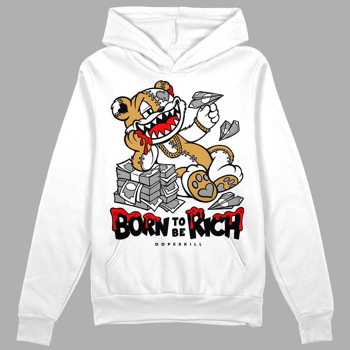 Gratitude 11s superstreetwear Hoodie Sweatshirt Born To Be Rich Graphic