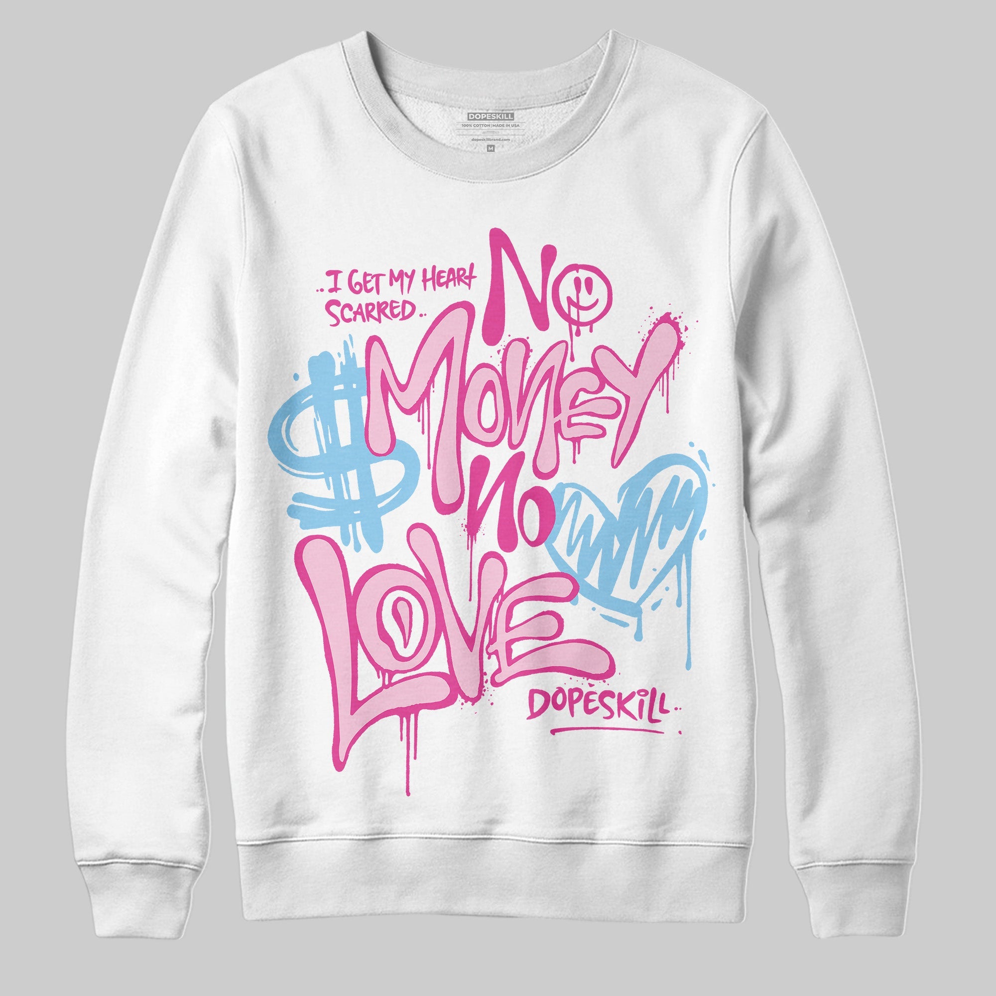Doernbecher 6s superstreetwear Sweatshirt No Money No Love Typo Graphic