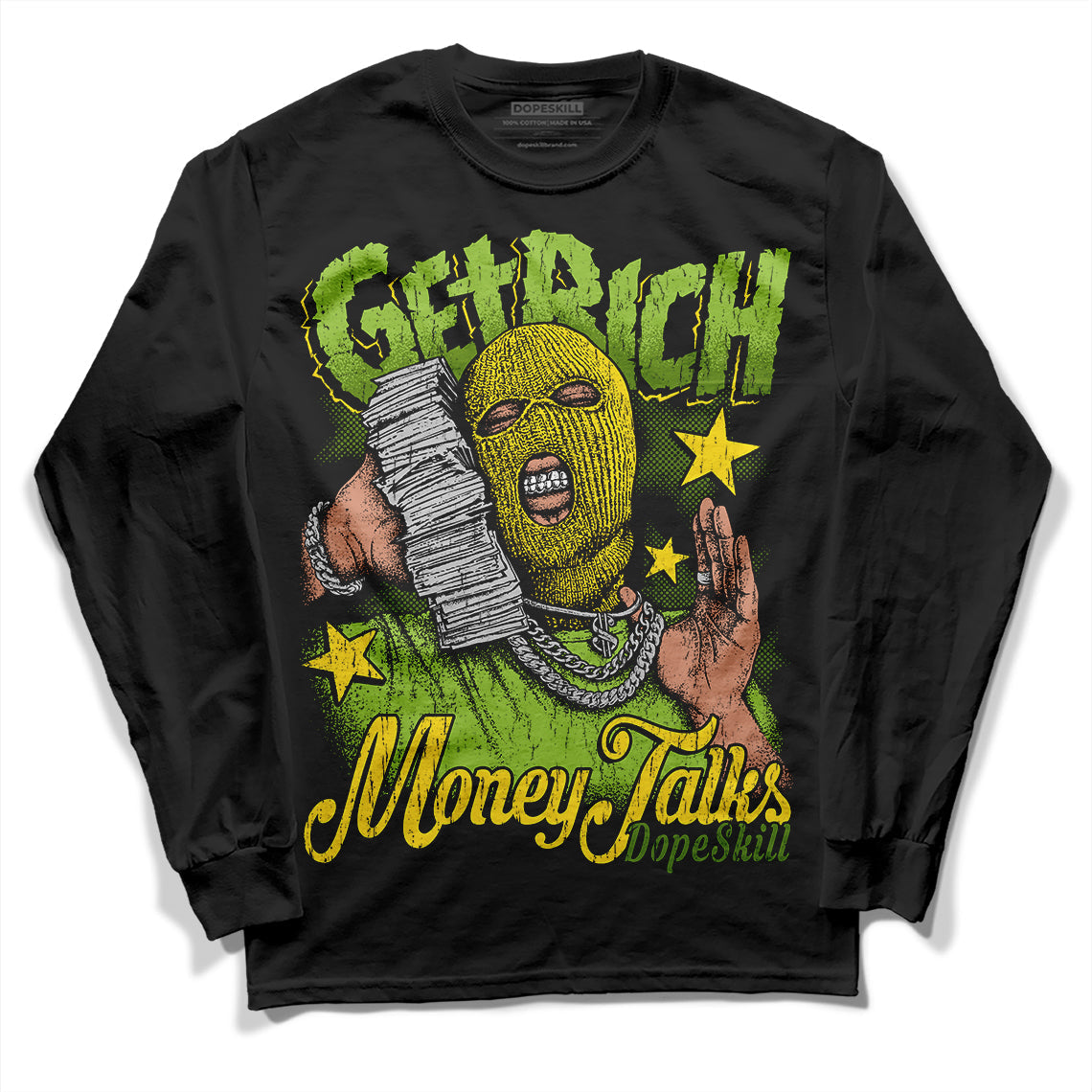 Dunk Low 'Chlorophyll' superstreetwear Long Sleeve T-Shirt Get Rich Graphic