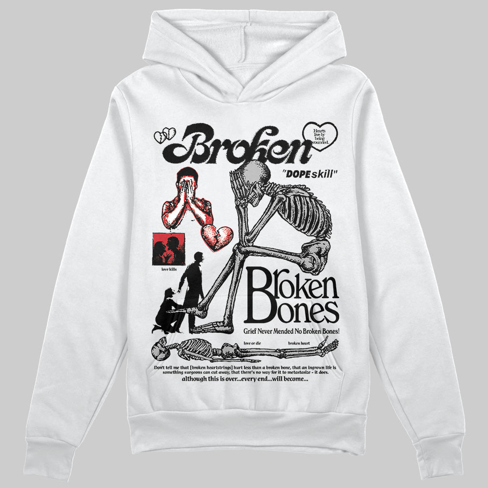 Black Cement 3s superstreetwear Hoodie Sweatshirt Broken Bones Graphic