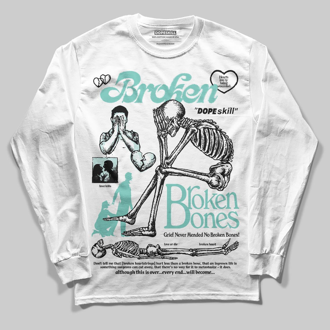 Igloo 11s superstreetwear Long Sleeve T-Shirt Broken Bones Graphic