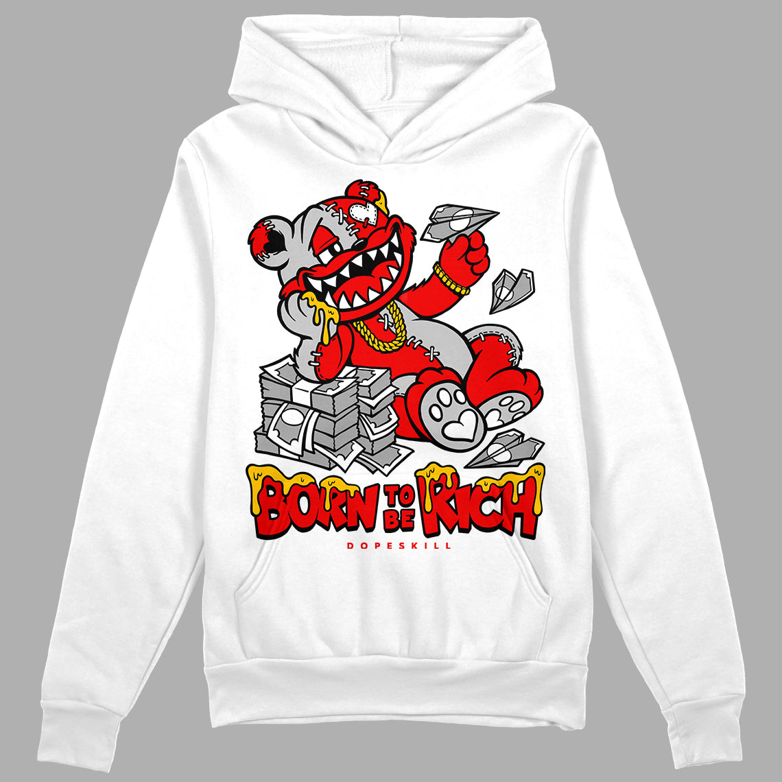 Cherry 12s superstreetwear Hoodie Sweatshirt Born To Be Rich Graphic