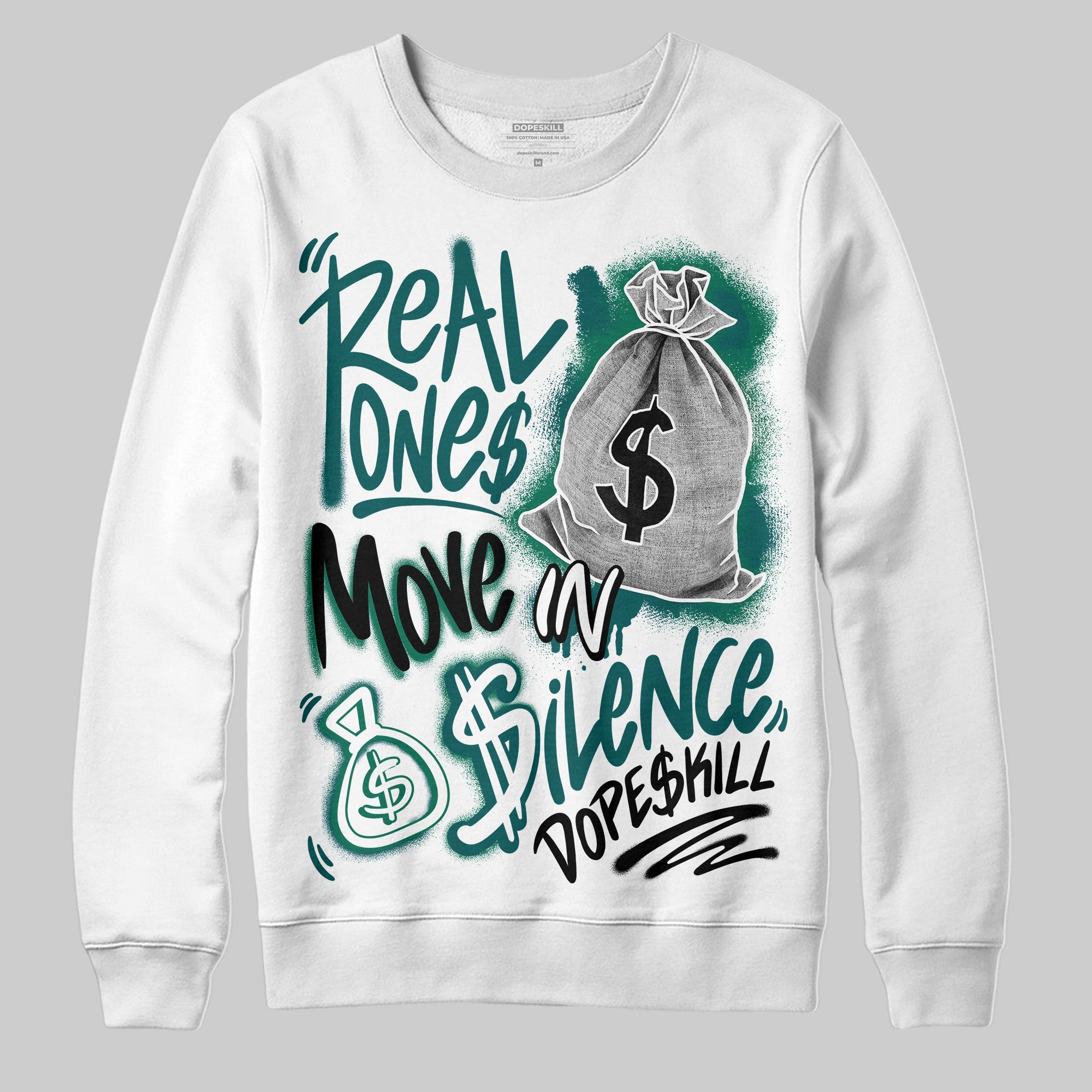 Gel 1130 White Dark Neptune superstreetwear Sweatshirt Real Ones Move In Silence Graphic