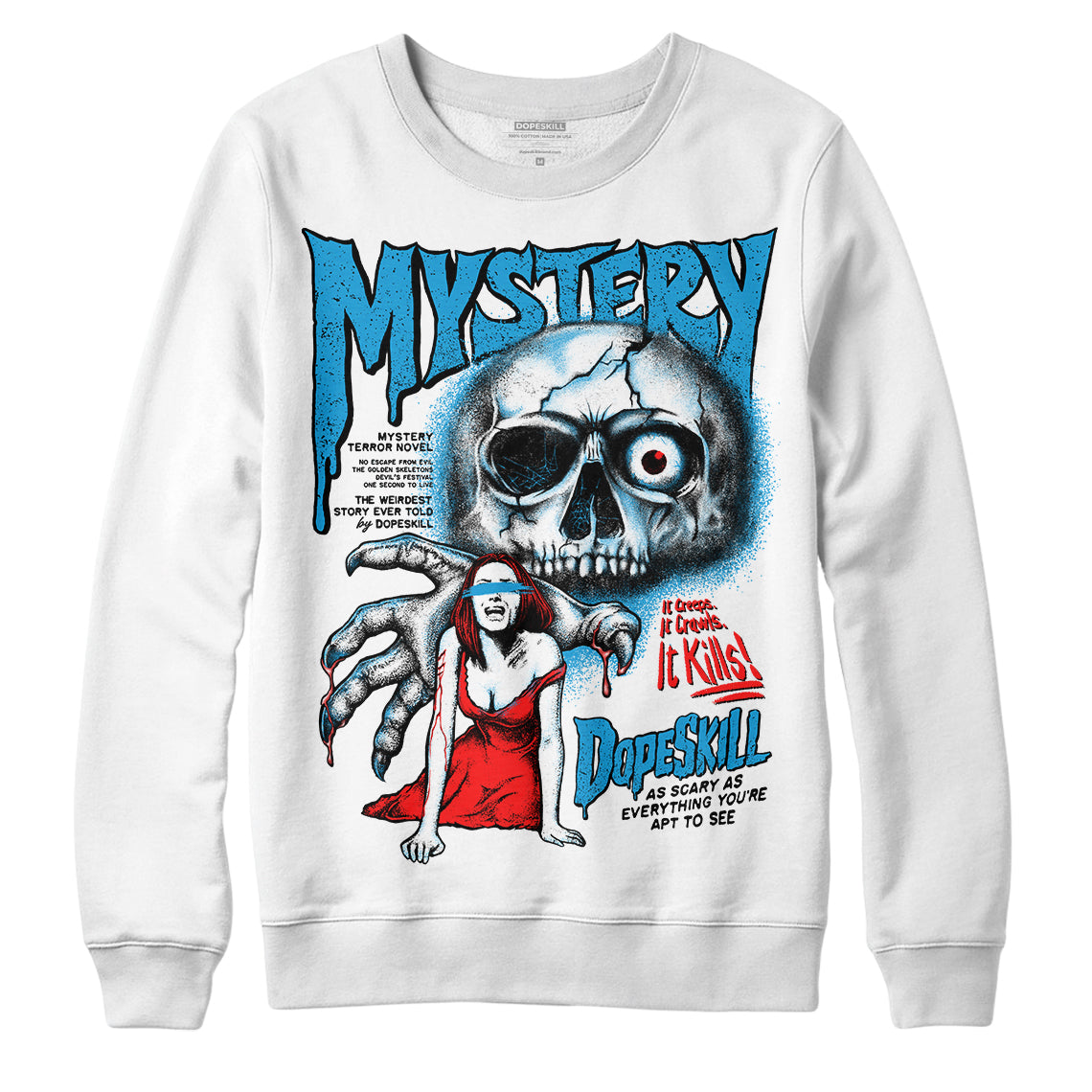 Military Blue 4s superstreetwear Sweatshirt Mystery Ghostly Grasp Graphic
