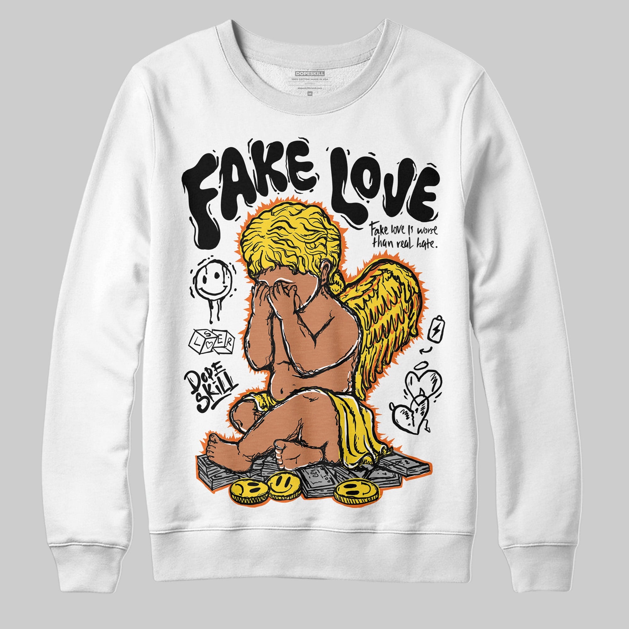 Black Tour Yellow AJ 4 Thunder superstreetwear Sweatshirt False Love Graphic