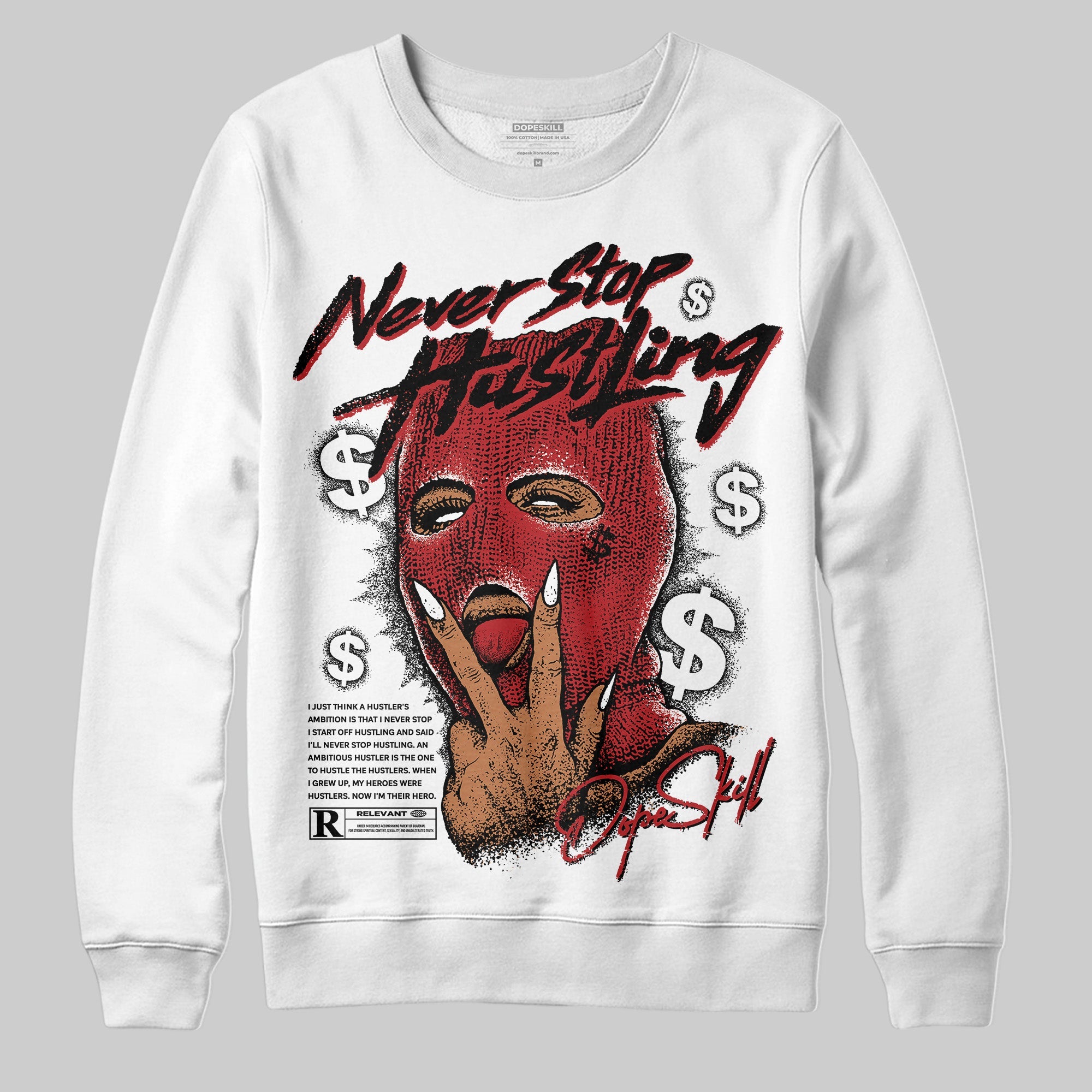 Black Toe Reimagined 1s superstreetwear Sweatshirt Never Stop Hustling Graphic