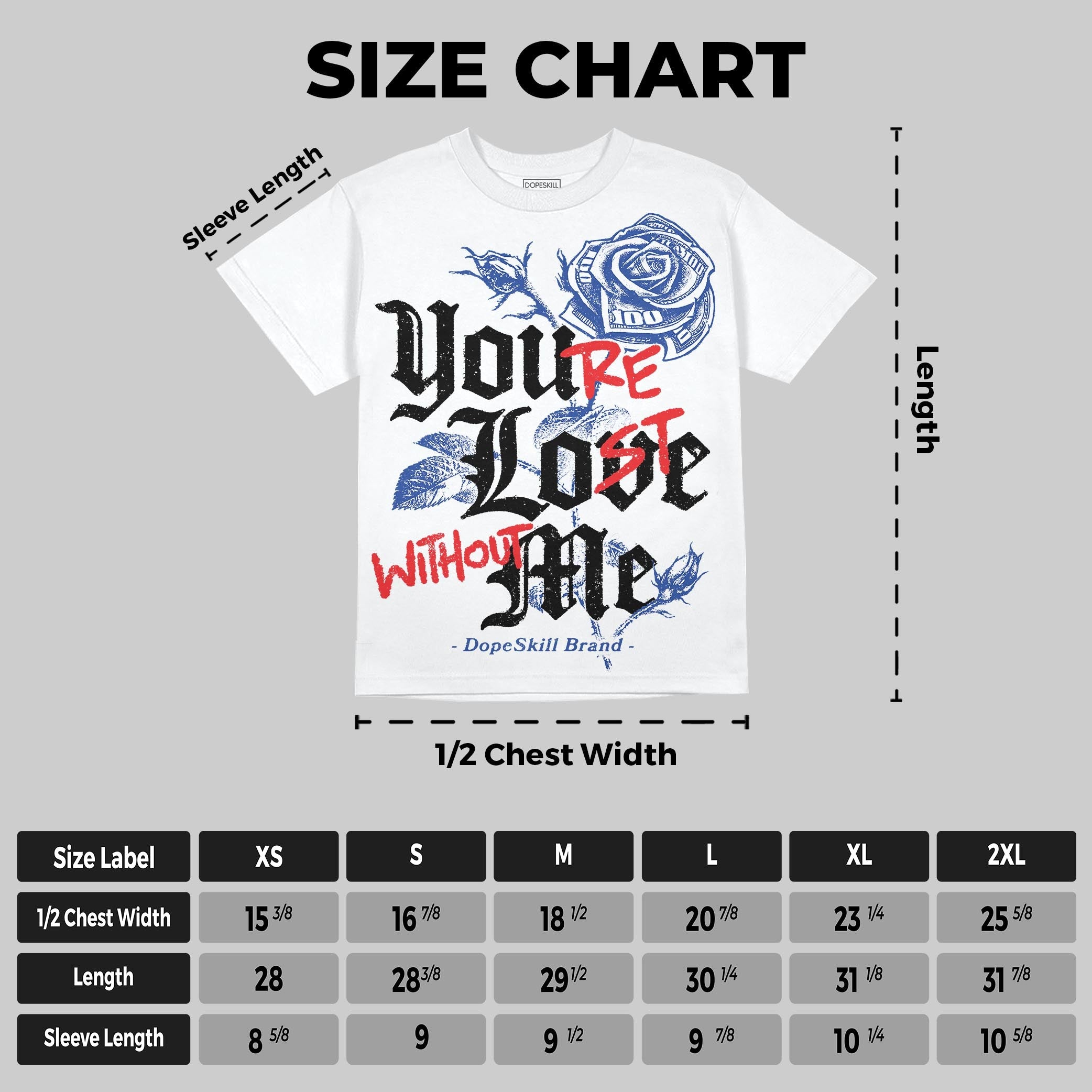 Royal Blue Collection superstreetwear Oversize Print T-Shirt You're Lost Without Me Graphic