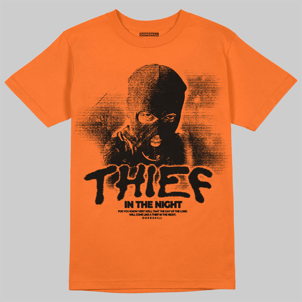 Orange Black White superstreetwear T-Shirt Thief In The Night Graphic