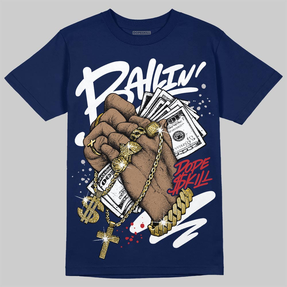 Summit White Navy 4s superstreetwear T-Shirt Always Ballin' Graphic