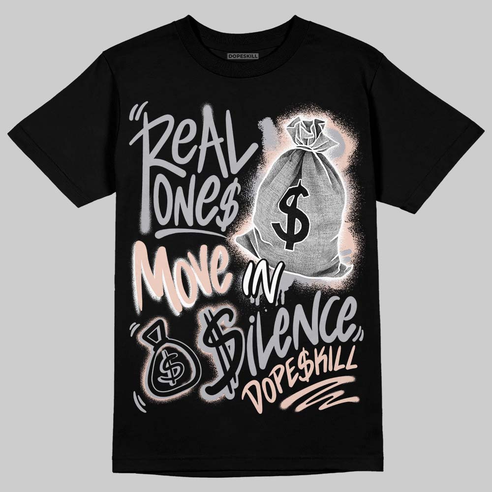 1130 Oyster Grey superstreetwear T-Shirt Real Ones Move In Silence Graphic