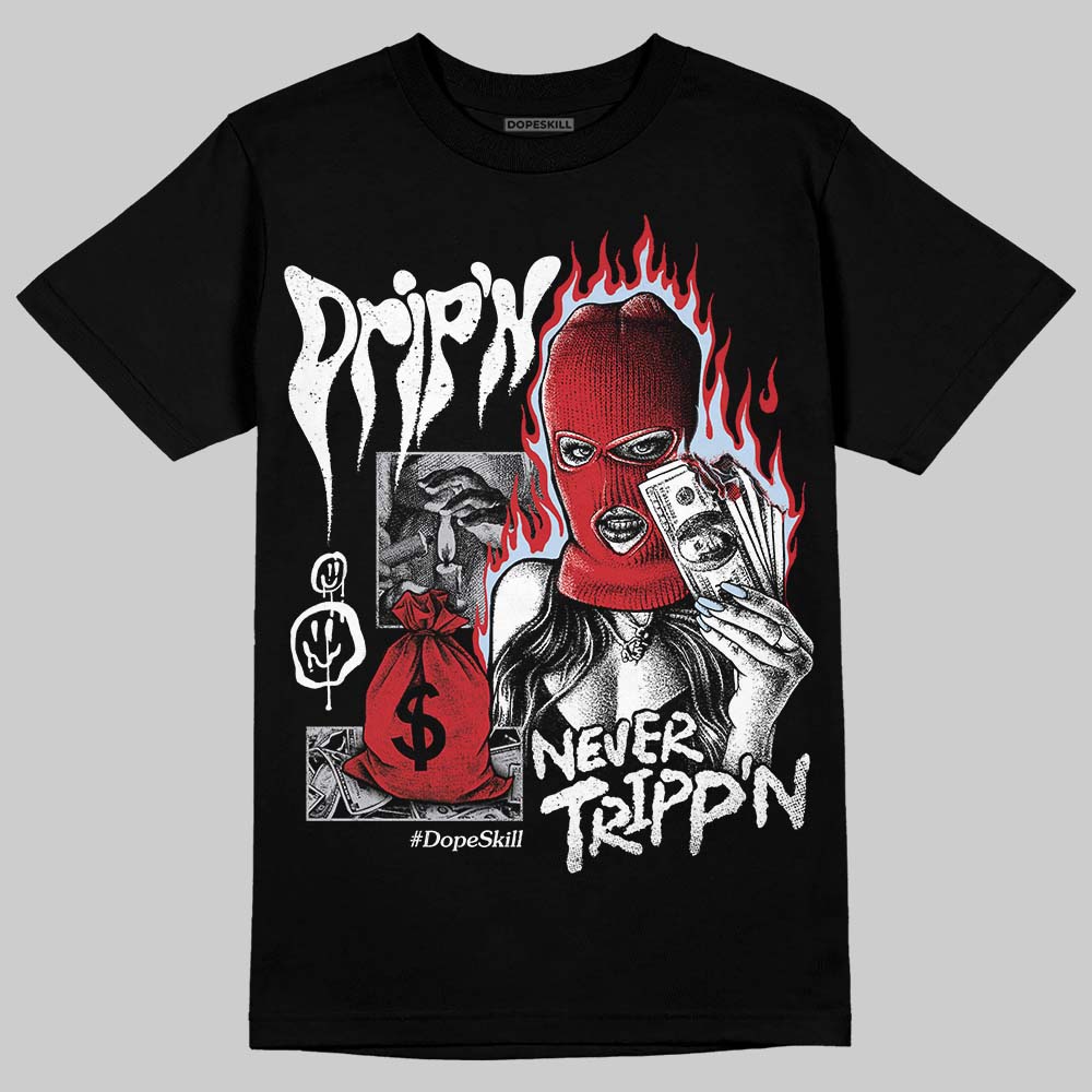 Black Metallic Reimagined 5s superstreetwear T-Shirt Drip'n Never Tripp'n Graphic