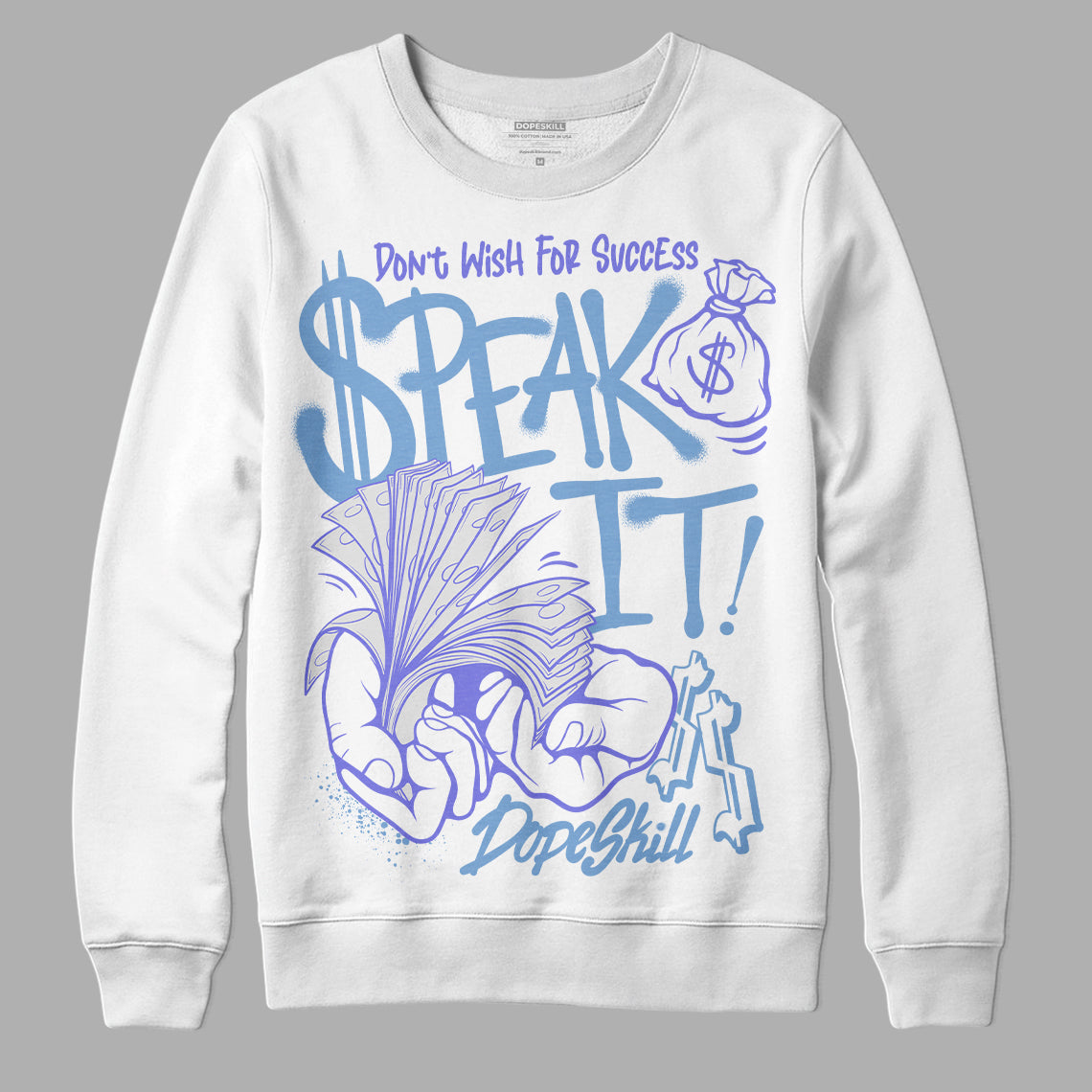 University Blue Collection superstreetwear Sweatshirt Speak It Graphic