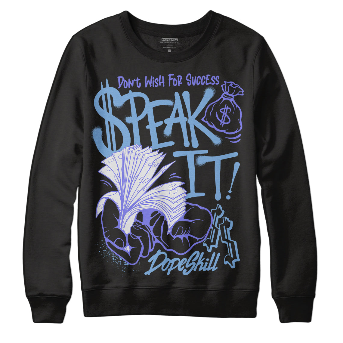 University Blue Collection superstreetwear Sweatshirt Speak It Graphic