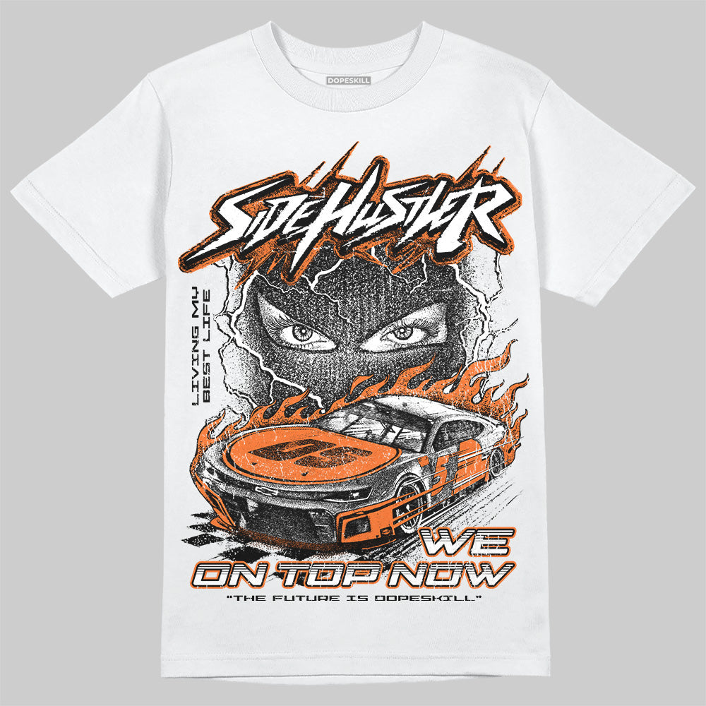Orange Black White superstreetwear T-Shirt New Side Hustler Graphic