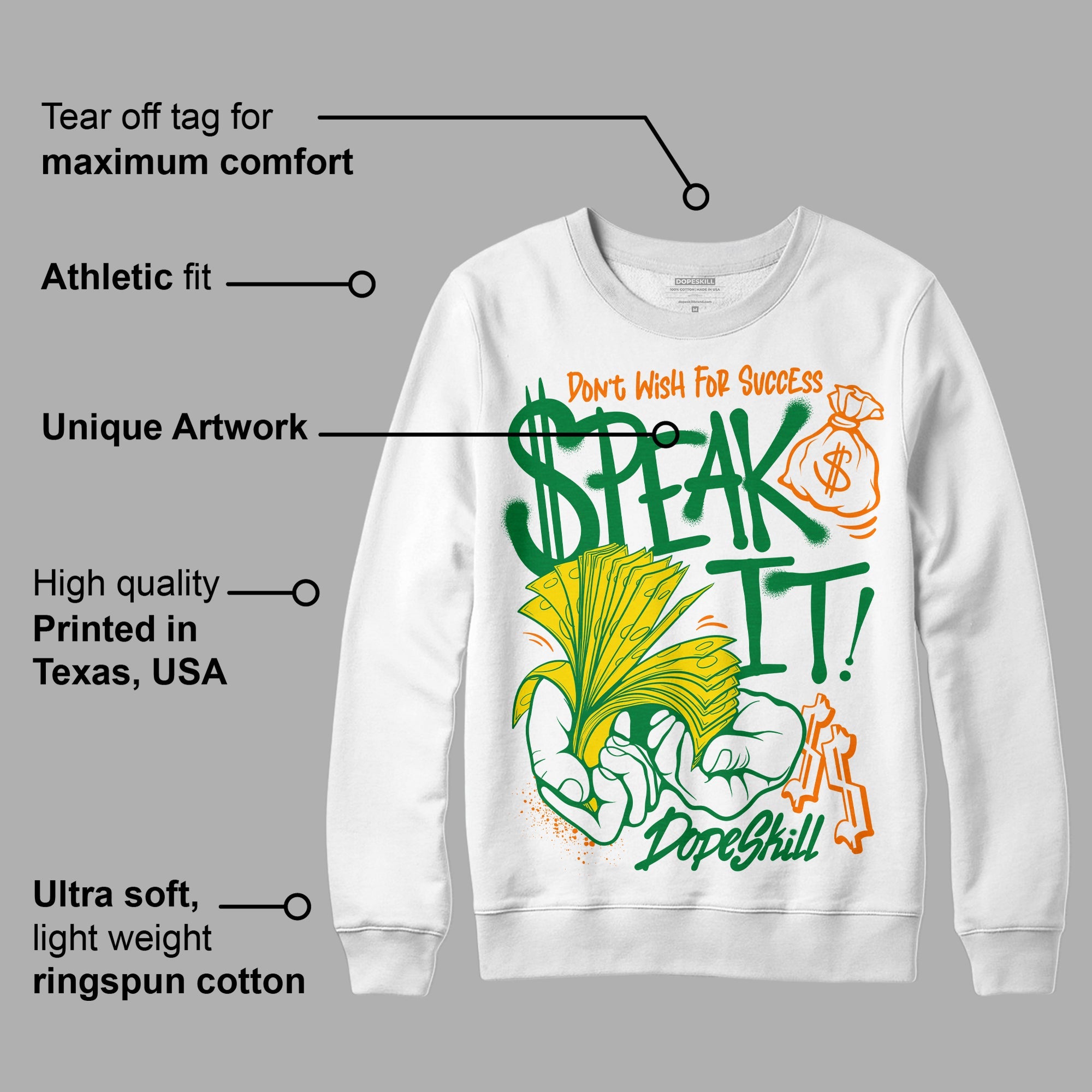 Dunk Reverse Brazil superstreetwear Sweatshirt Speak It Graphic