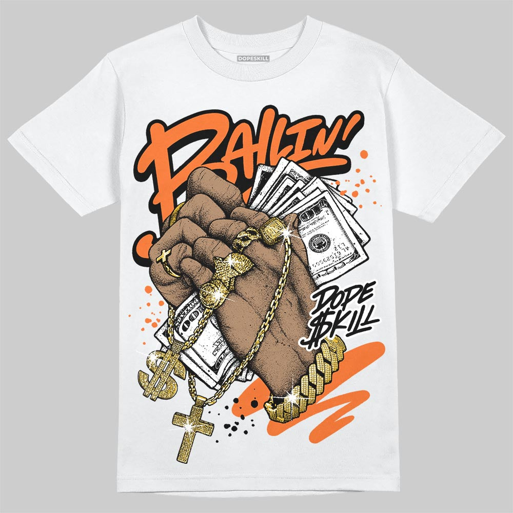 Orange Black White superstreetwear T-Shirt Always Ballin' Graphic