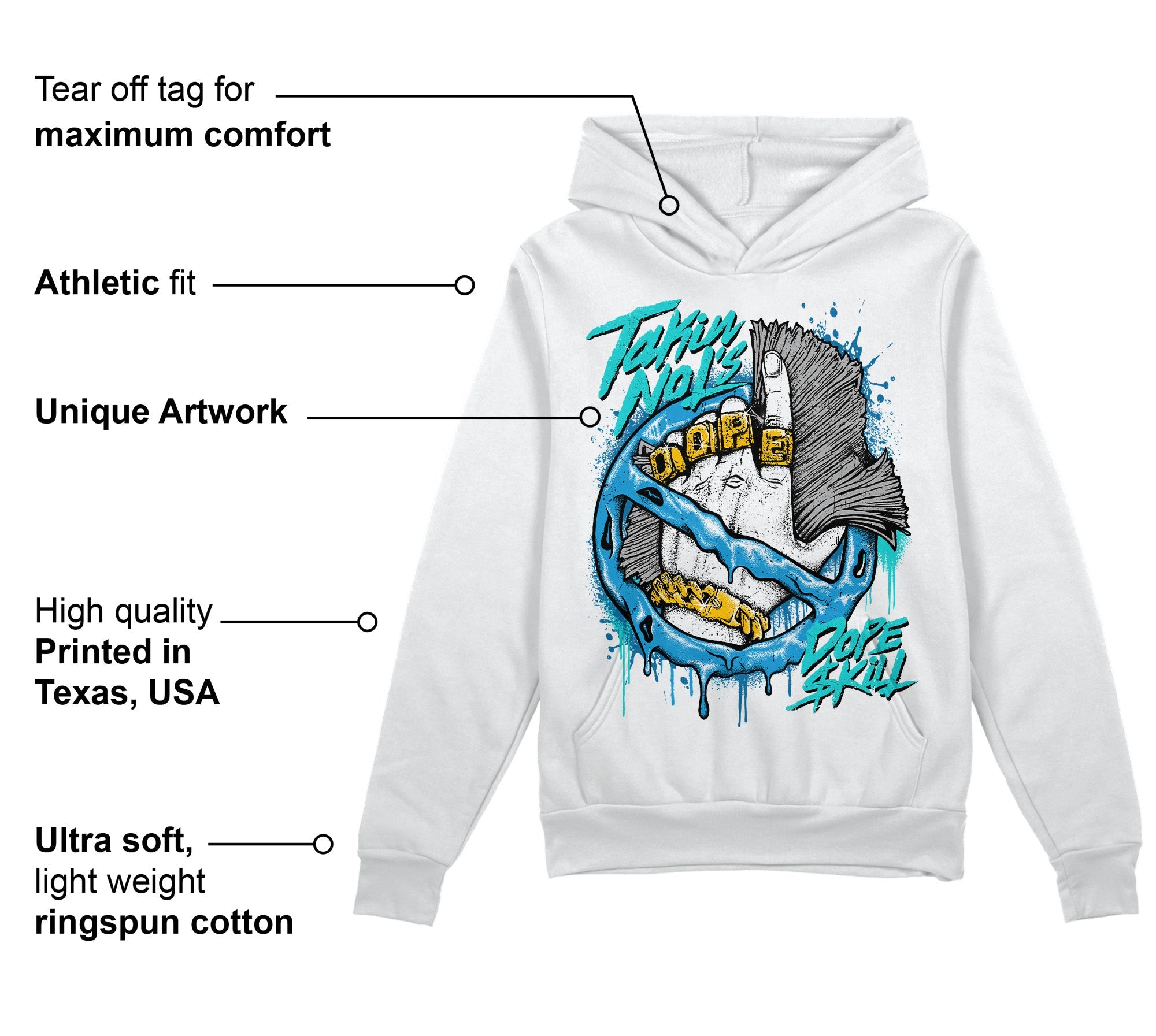 Military Blue 4s superstreetwear Hoodie Sweatshirt Takin No L's Graphic