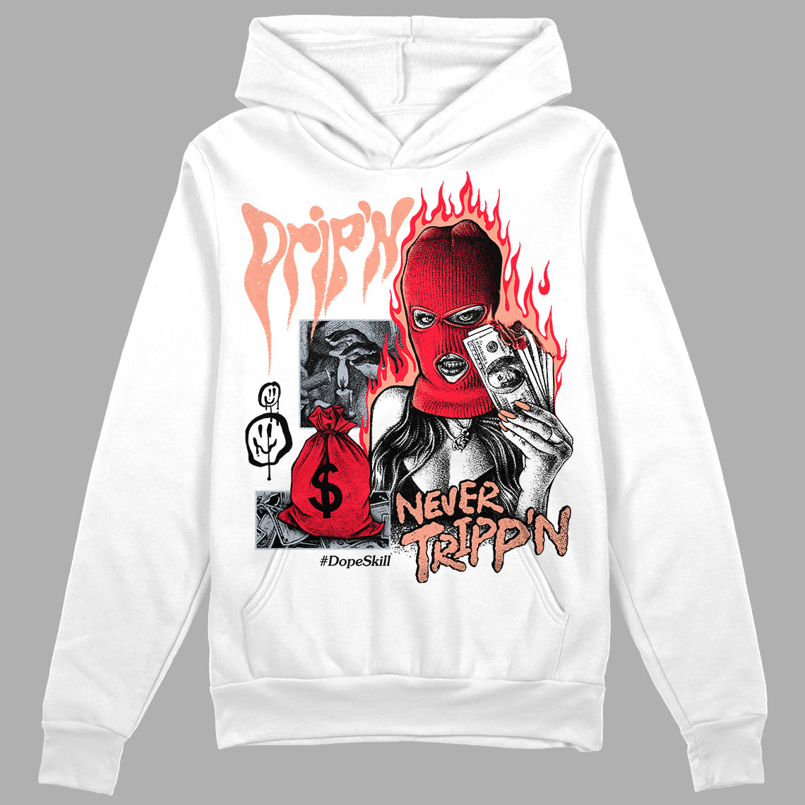 Crimson Bliss 5s superstreetwear Hoodie Sweatshirt Drip'n Never Tripp'n Graphic