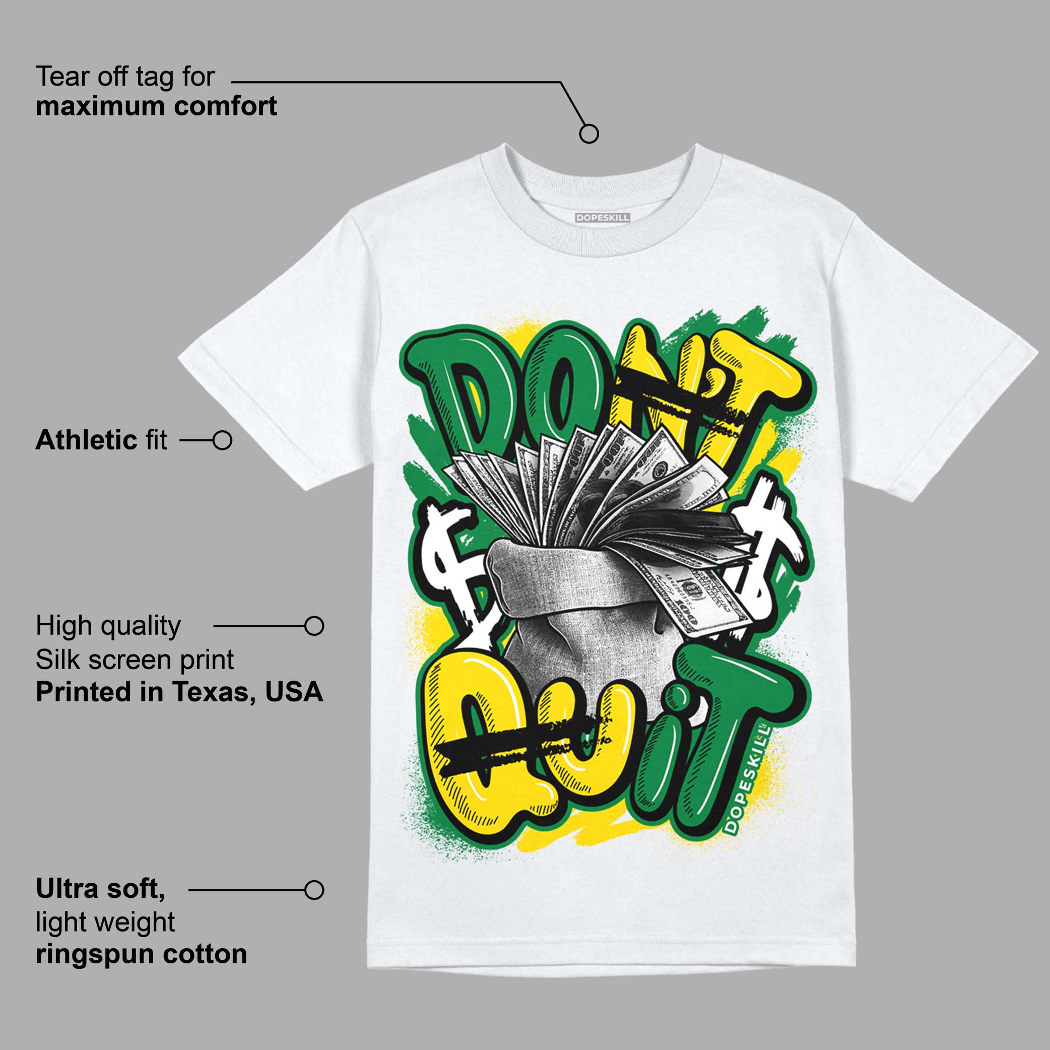 Dunk Low Reverse Brazil superstreetwear T-Shirt Don't Quit Graphic