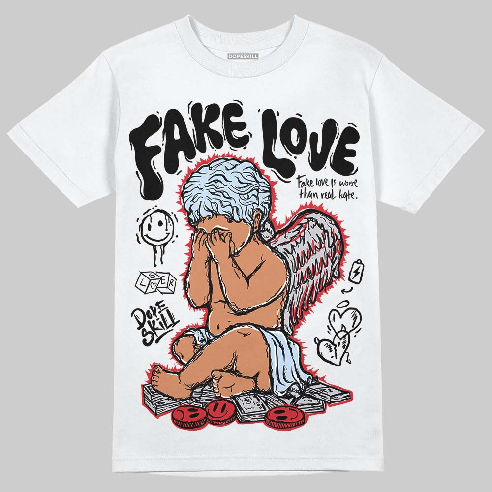 Black Metallic Reimagined 5s superstreetwear T-Shirt False Love Graphic