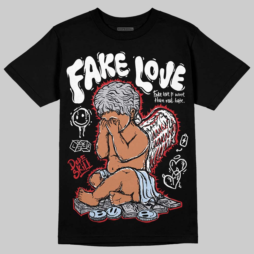Black Metallic Reimagined 5s superstreetwear T-Shirt False Love Graphic