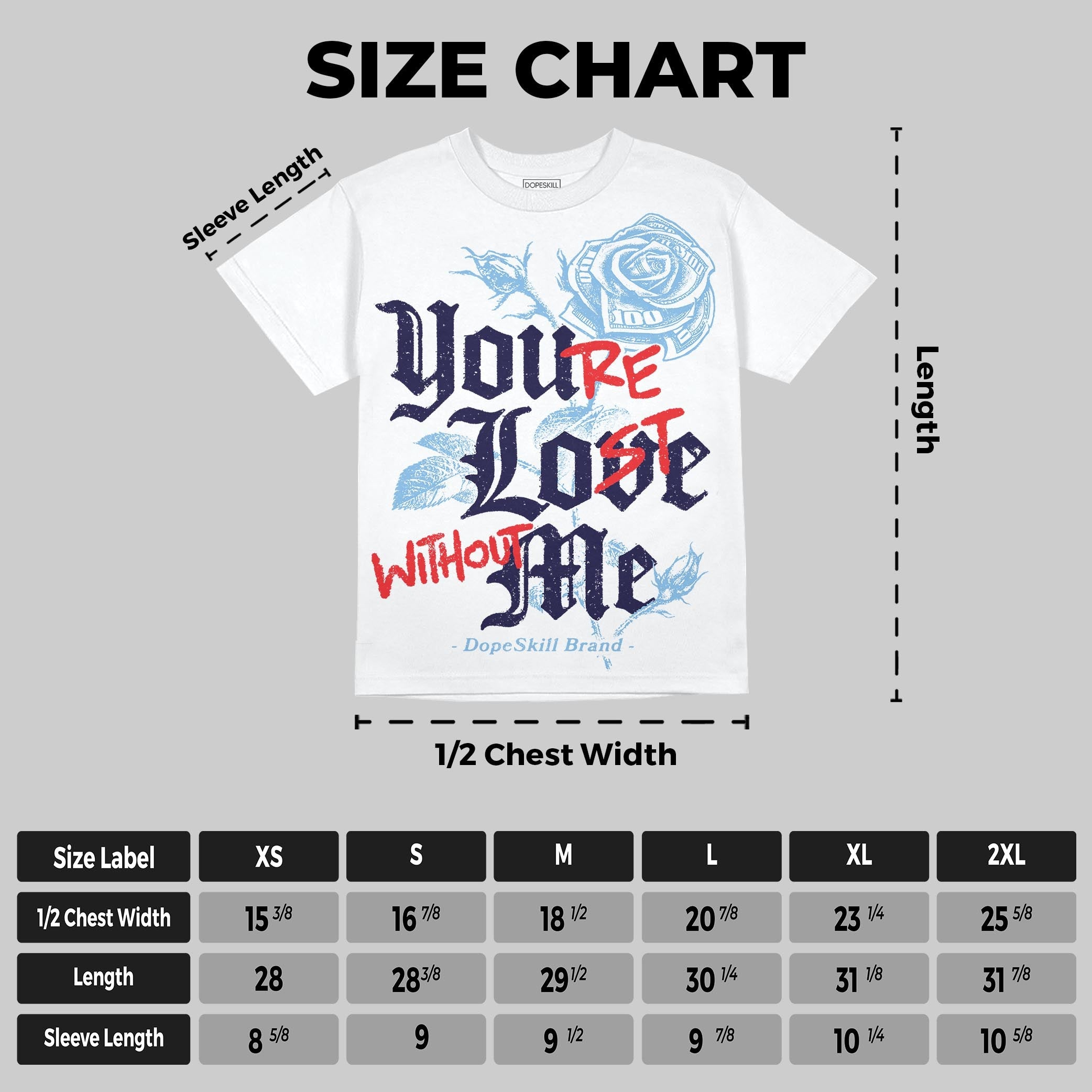 University Blue Collection superstreetwear Oversize Print T-Shirt You're Lost Without Me Graphic