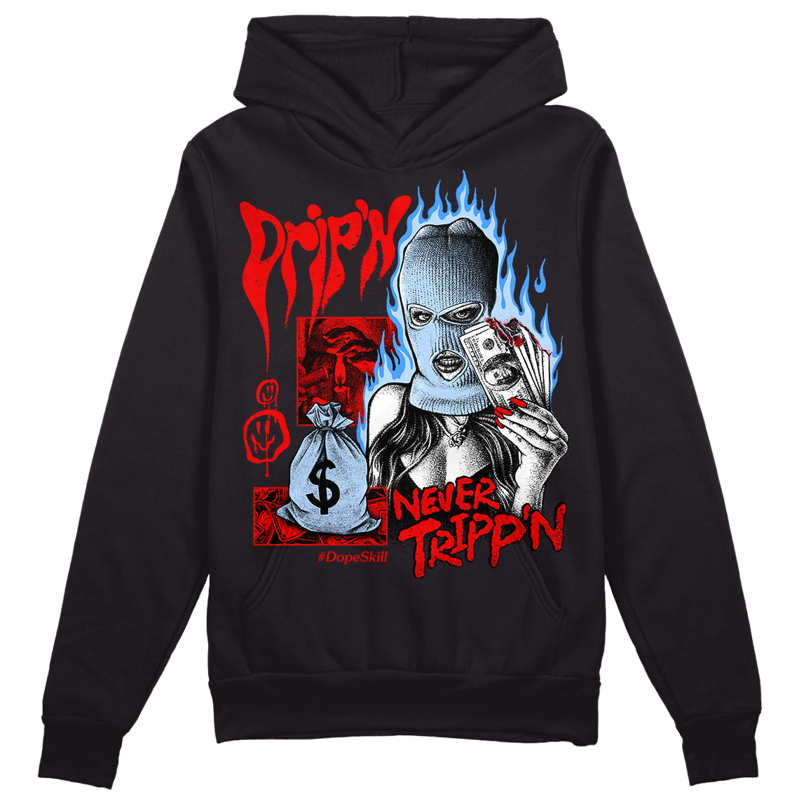 Cherry 11s superstreetwear Hoodie Sweatshirt Drip'n Never Tripp'n Graphic