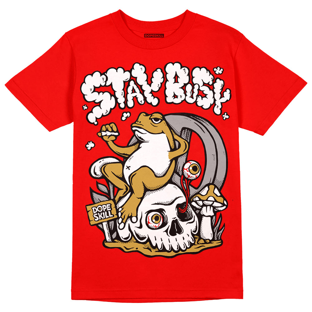 Red Collection superstreetwear Red T-shirt Stay Busy Graphic