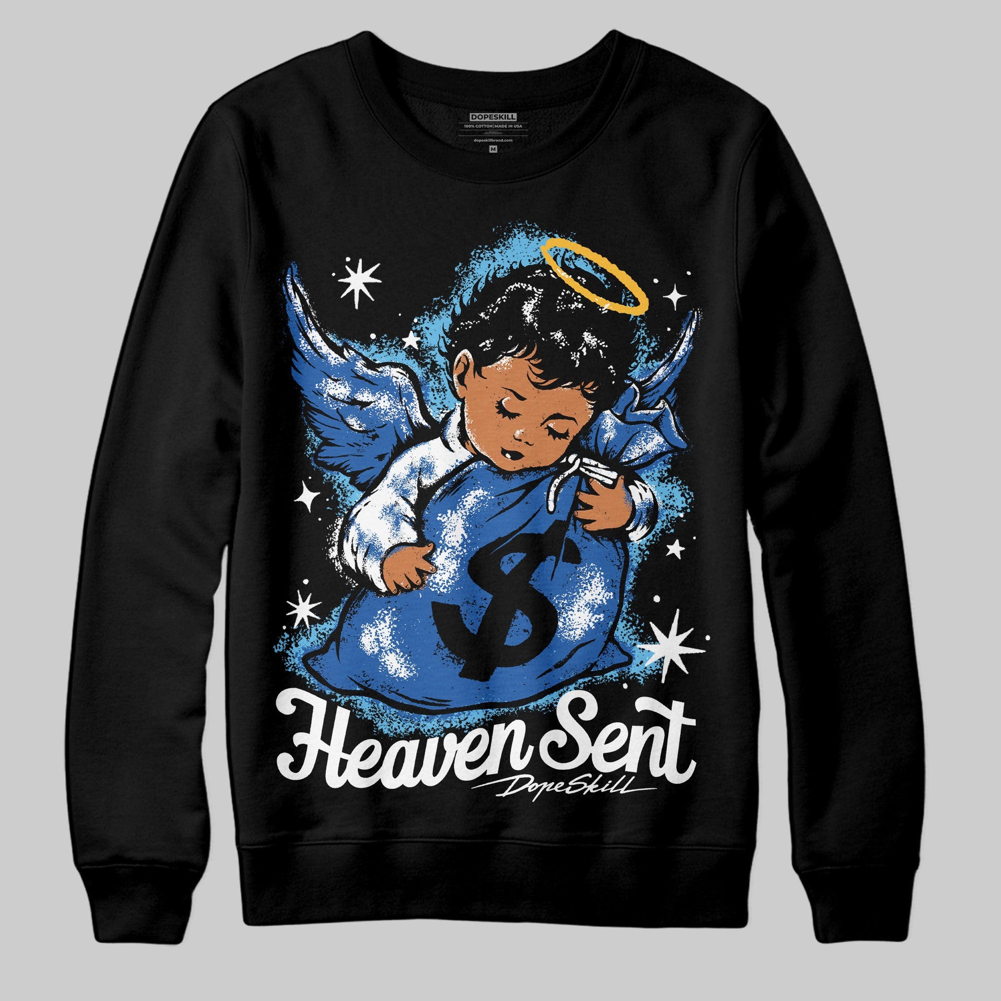 Blueberry 12s superstreetwear Sweatshirt Heaven Sent Graphic