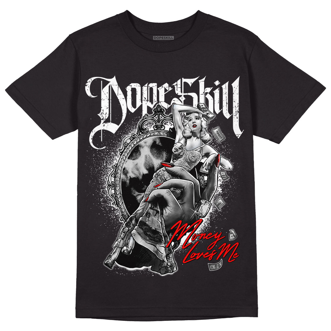 Dunk Low Panda White Black superstreetwear T-Shirt Money Loves Me Graphic