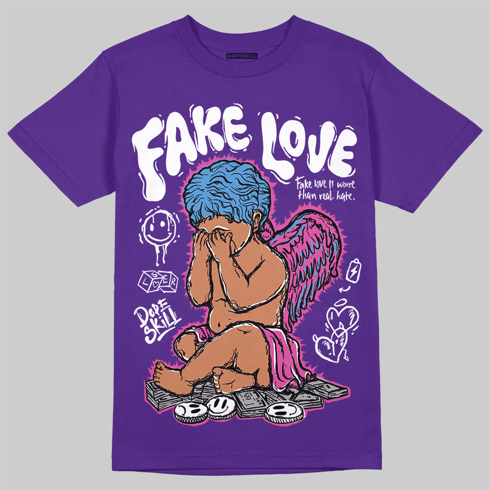 PURPLE Collection superstreetwear Purple T-shirt False Love Graphic