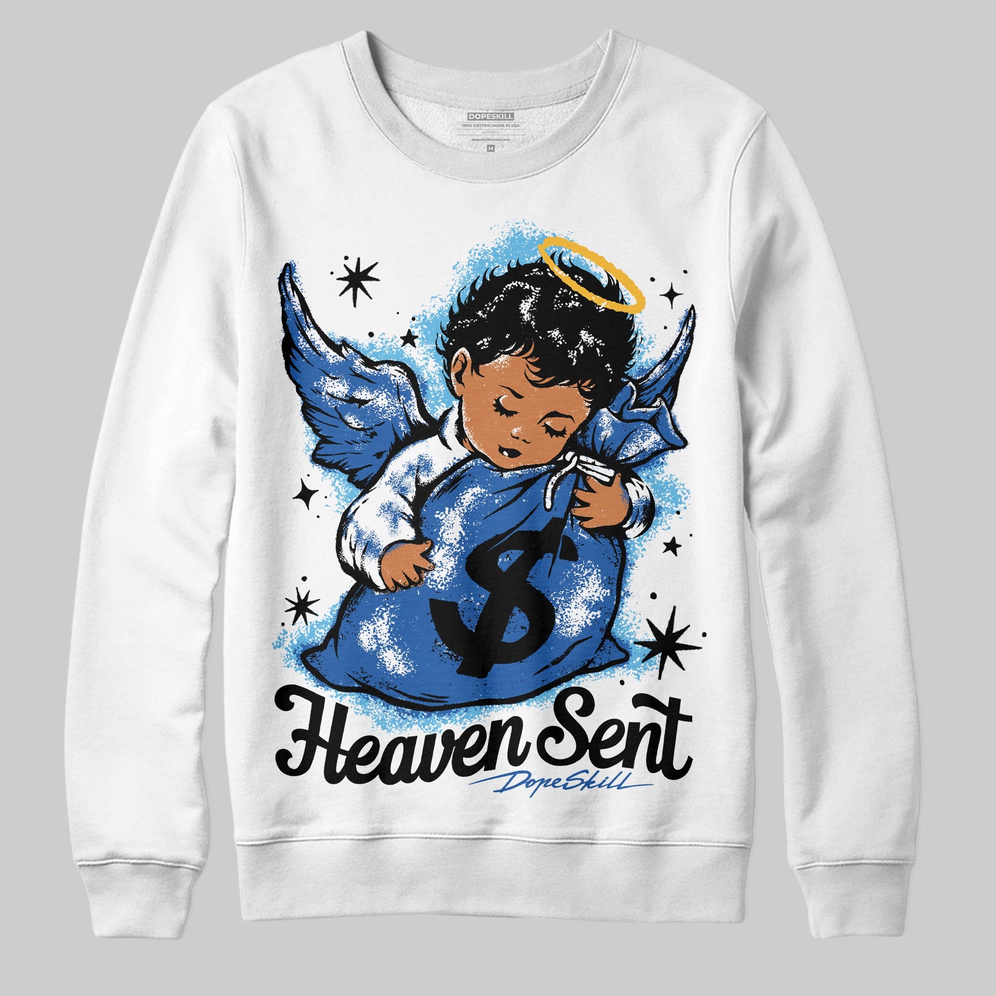 Blueberry 12s superstreetwear Sweatshirt Heaven Sent Graphic