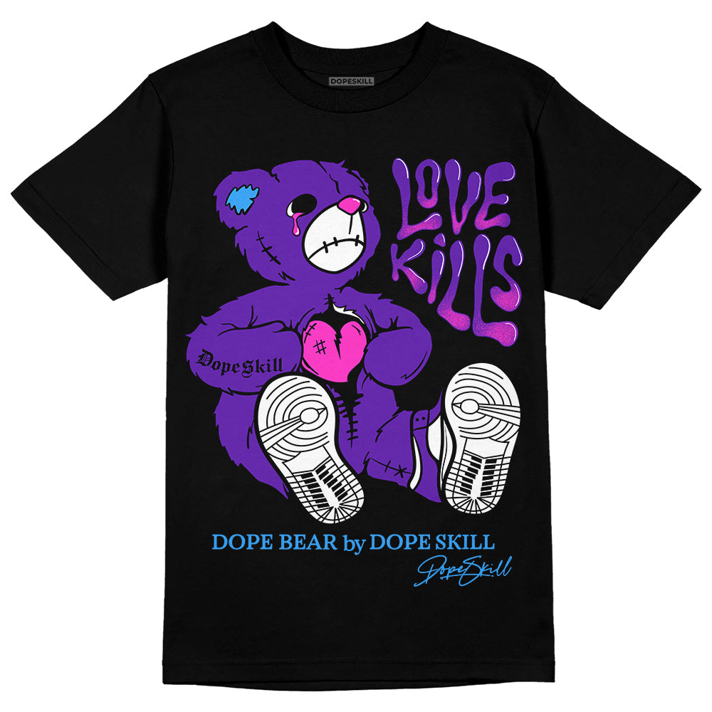 Dunk Purple Championship Court White superstreetwear T-Shirt Love Kills Graphic