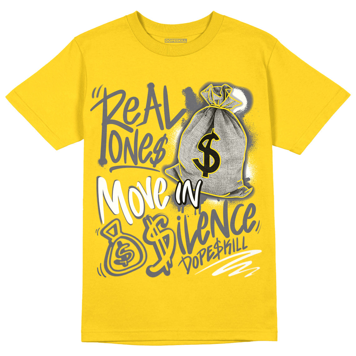 AJ 4 Lightning superstreetwear Tour Yellow T-shirt Real Ones Move In Silence Graphic