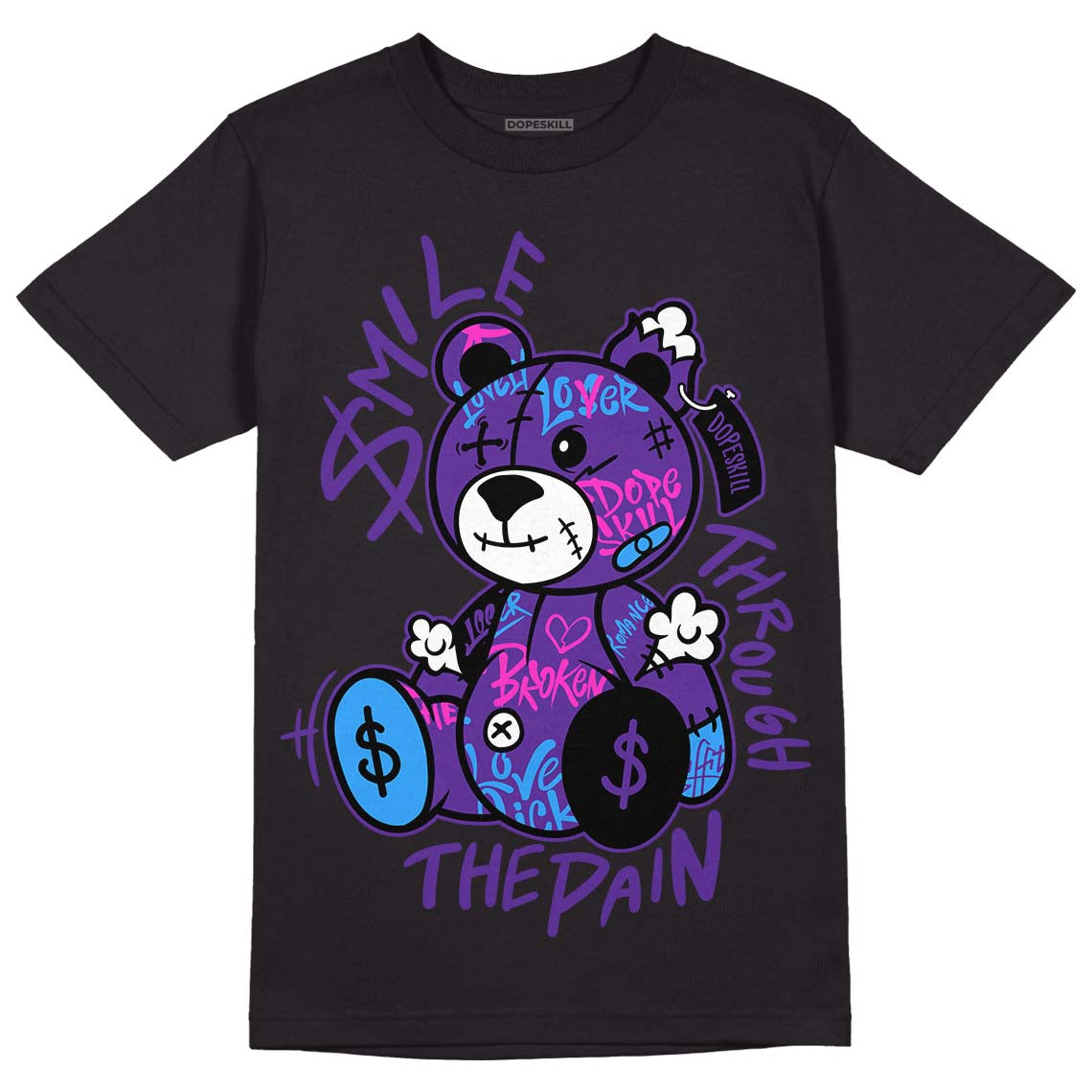 PURPLE Collection superstreetwear T-Shirt Smile Through The Pain Graphic