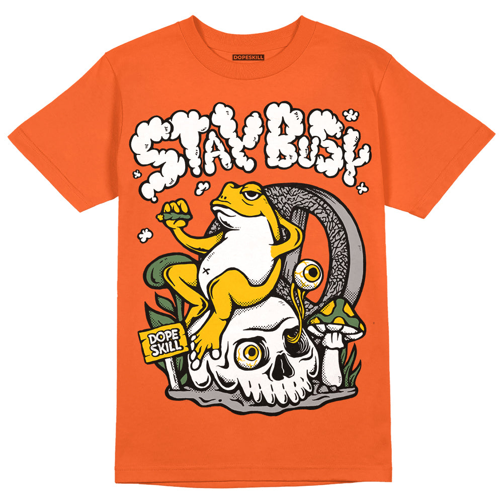 Georgia Peach 3s superstreetwear Orange T-shirt Stay Busy Graphic