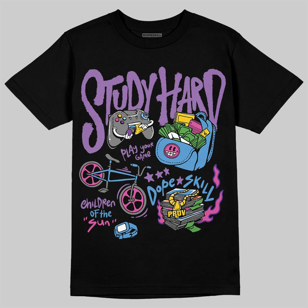 PURPLE Collection superstreetwear T-Shirt Study Hard Graphic