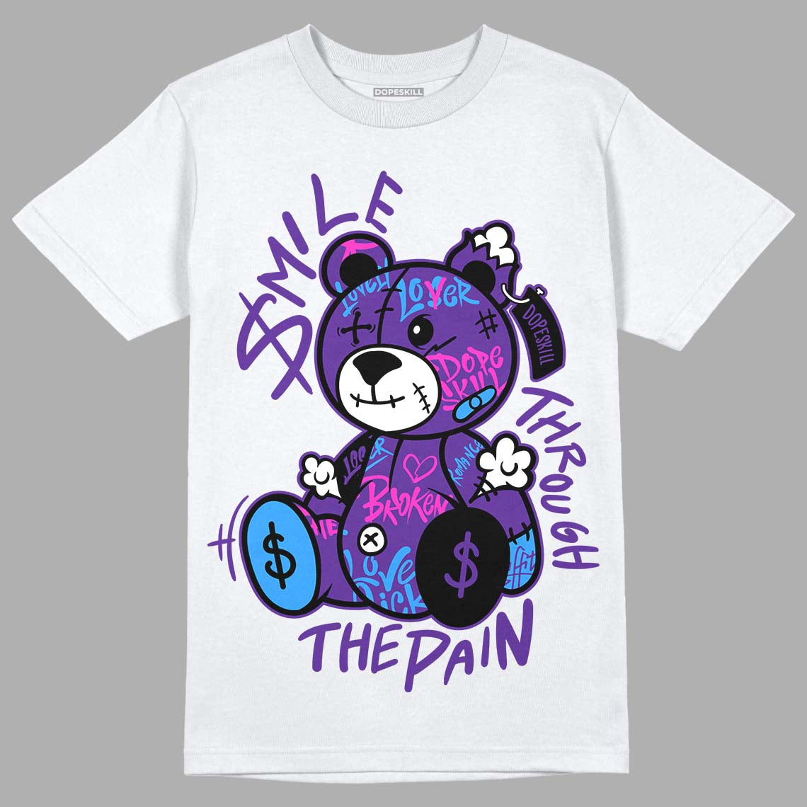 PURPLE Collection superstreetwear T-Shirt Smile Through The Pain Graphic