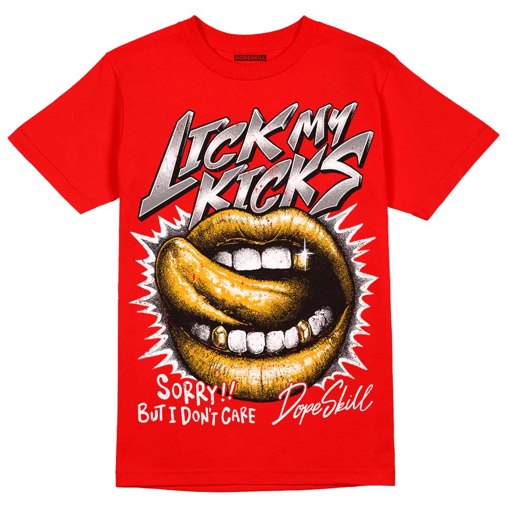 Red Collection superstreetwear Red T-shirt Lick My Kicks Graphic