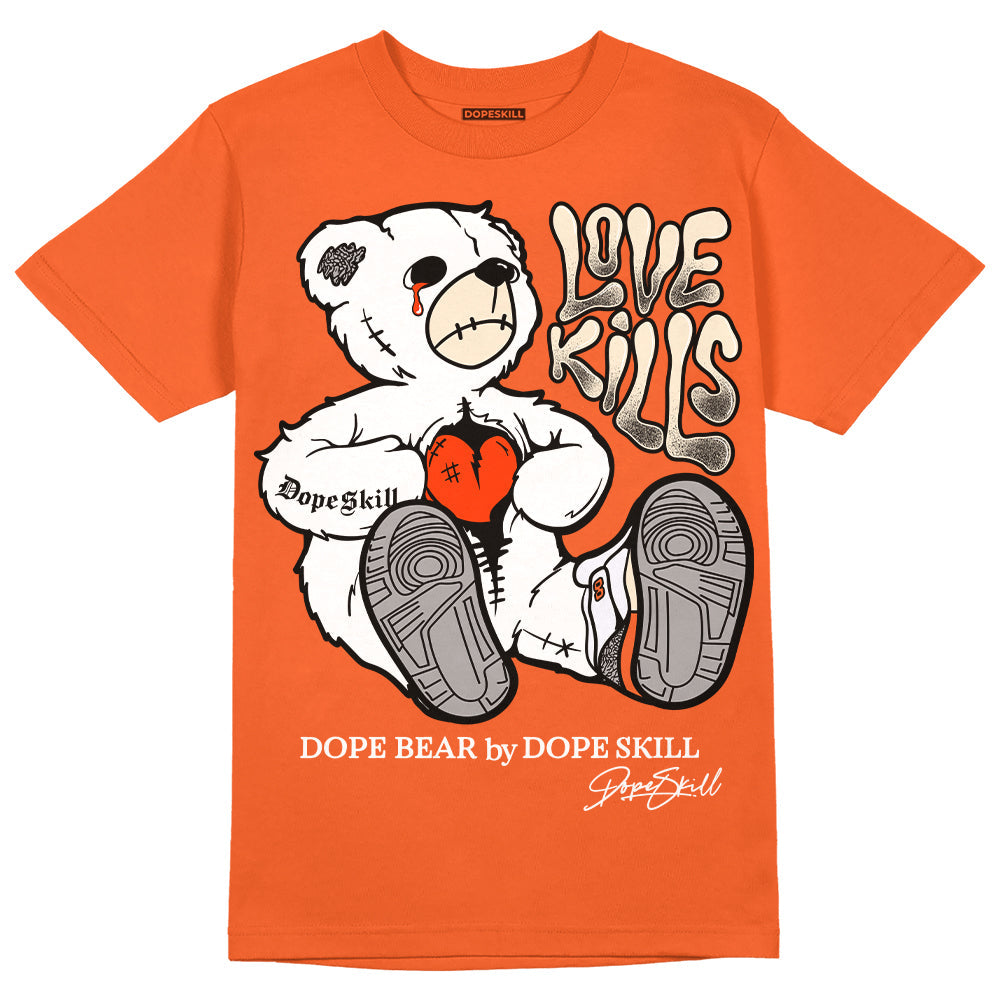 Georgia Peach 3s superstreetwear Orange T-shirt Love Kills Graphic
