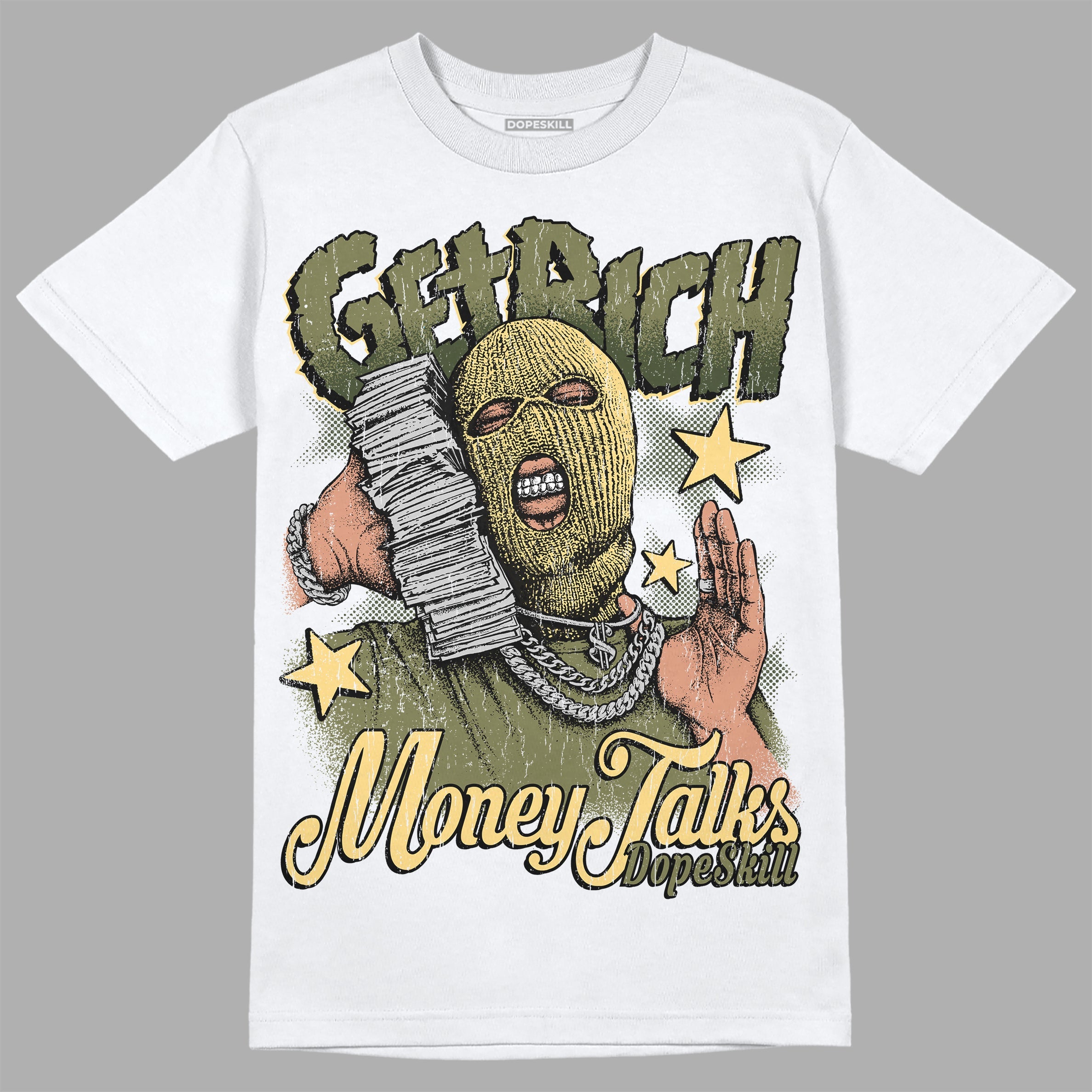 Craft Olive 4s superstreetwear T-Shirt Get Rich Graphic