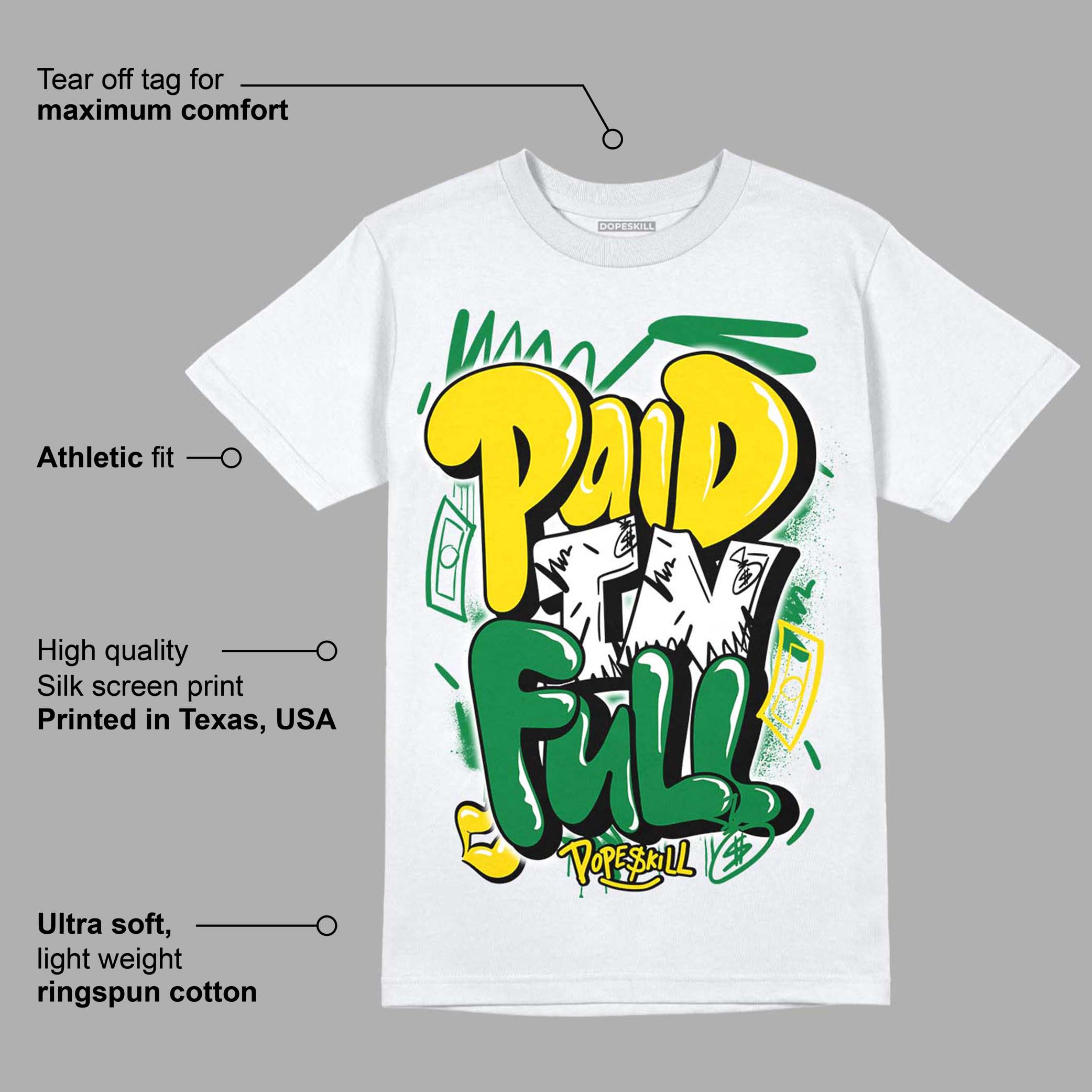 Dunk Low Reverse Brazil superstreetwear T-Shirt New Paid In Full Graphic
