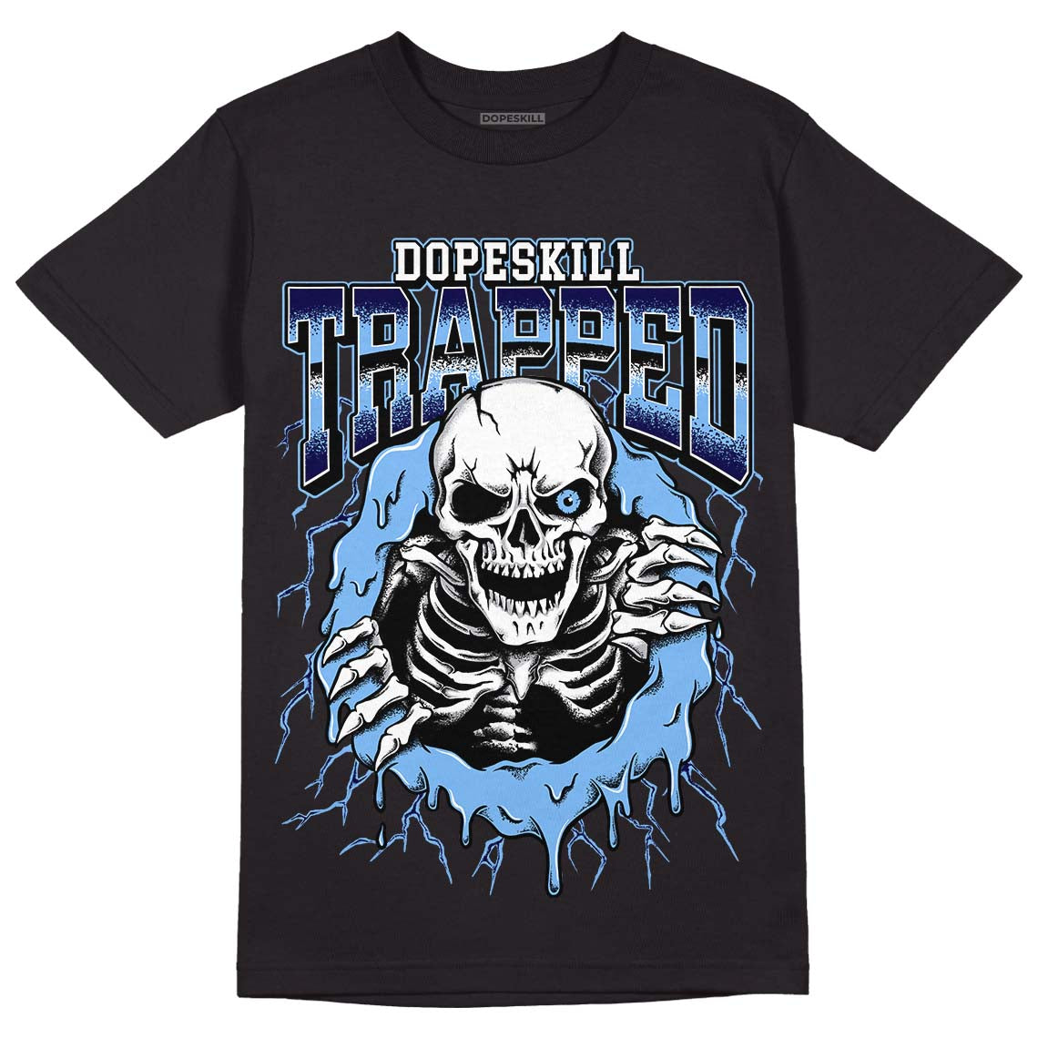 AJ 6 University Blue superstreetwear T-Shirt Trapped Halloween Graphic