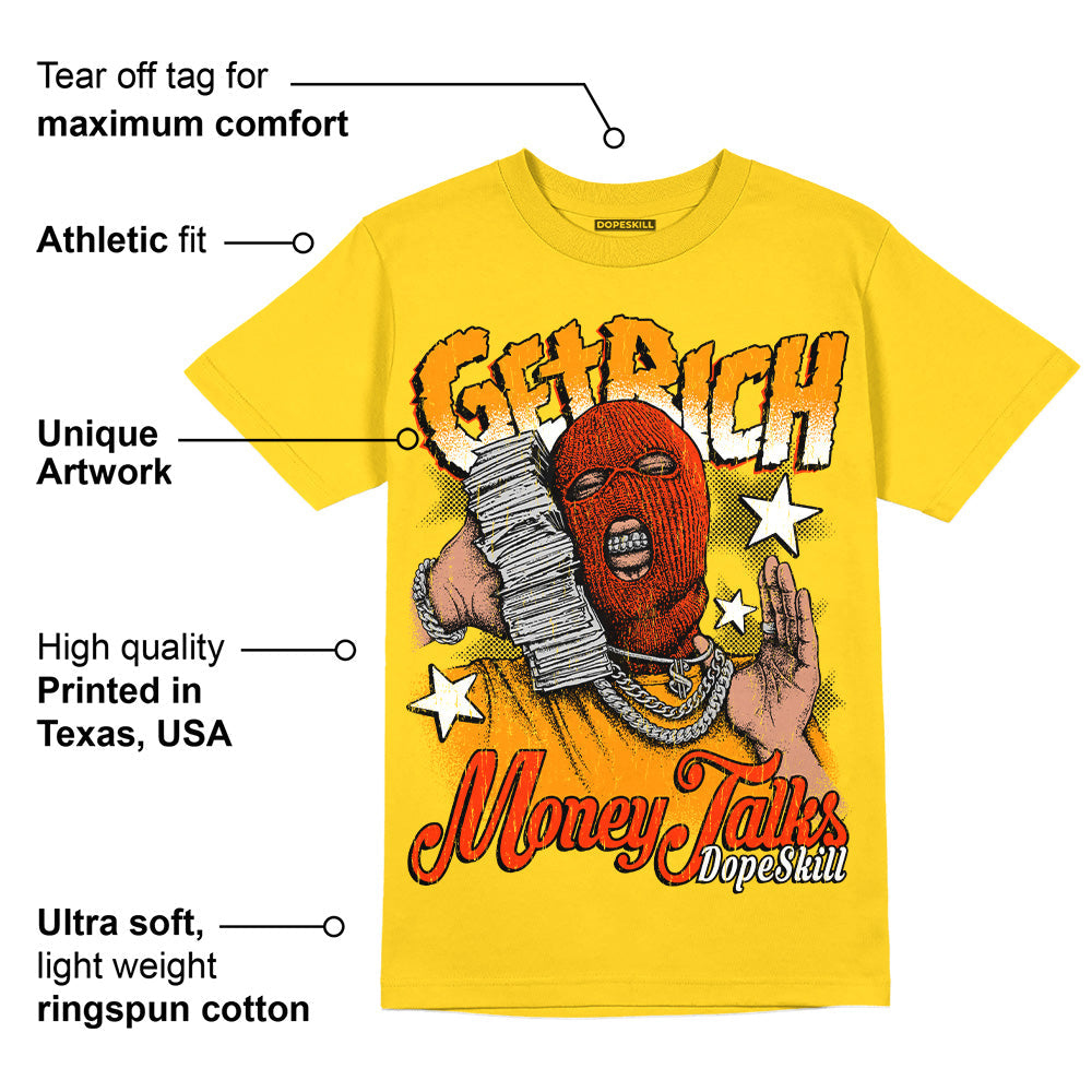 Yellow Ochre 6s superstreetwear Yellow T-shirt Get Rich Graphic